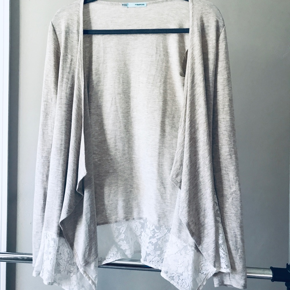 MAURICES | Cream Cardigan with Lace